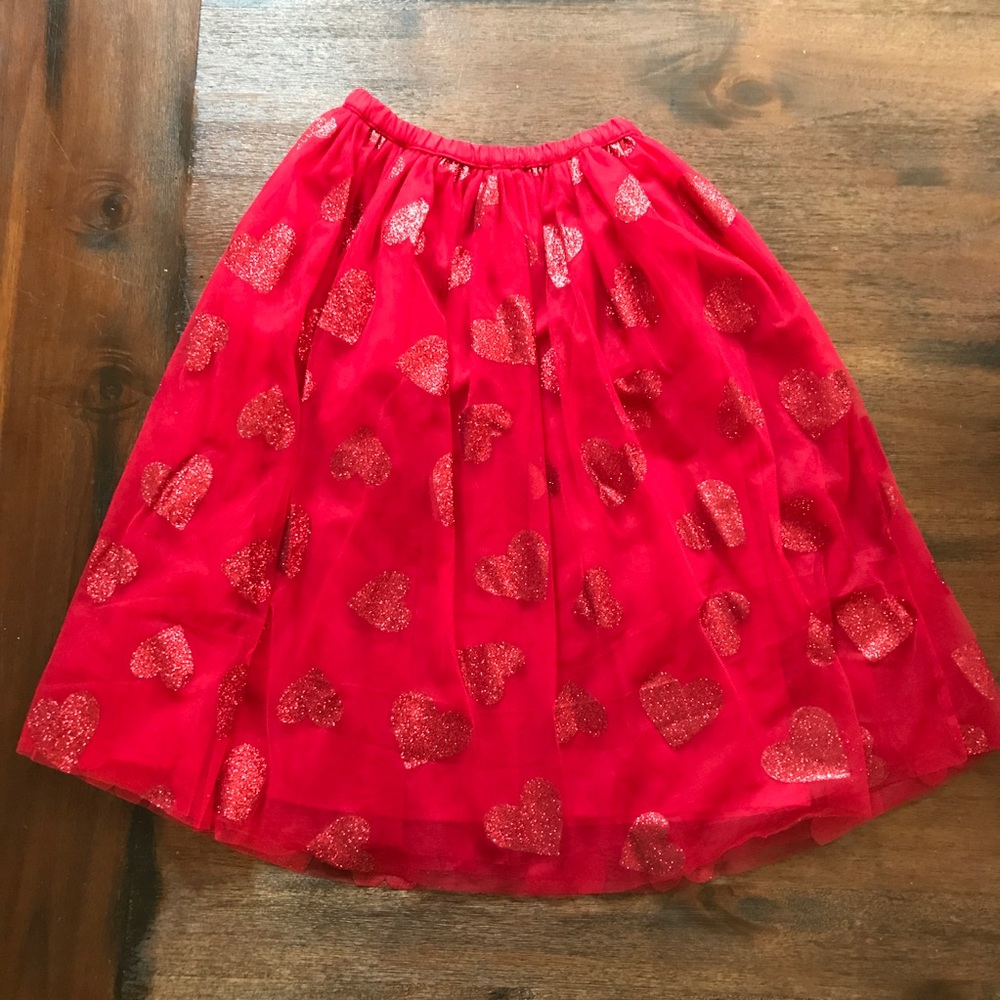 Cat and Jack Valentine's Day red maxi skirt XS